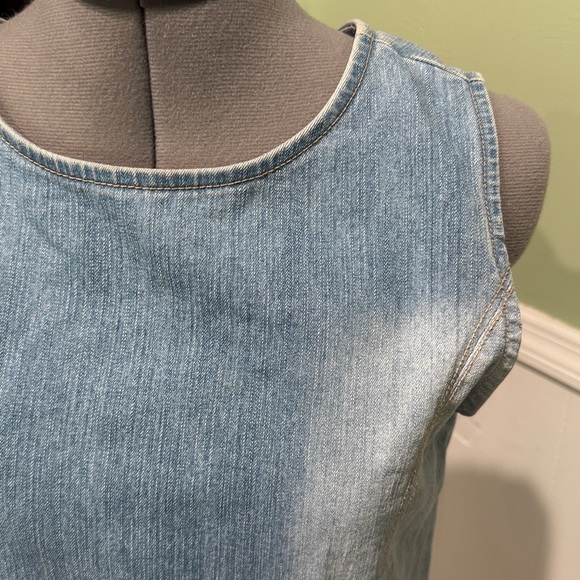 Vintage Y2K Denim Pleated Dress - Picture 3 of 7